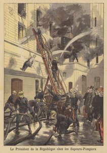 President Faure of France visiting the Fire Brigade